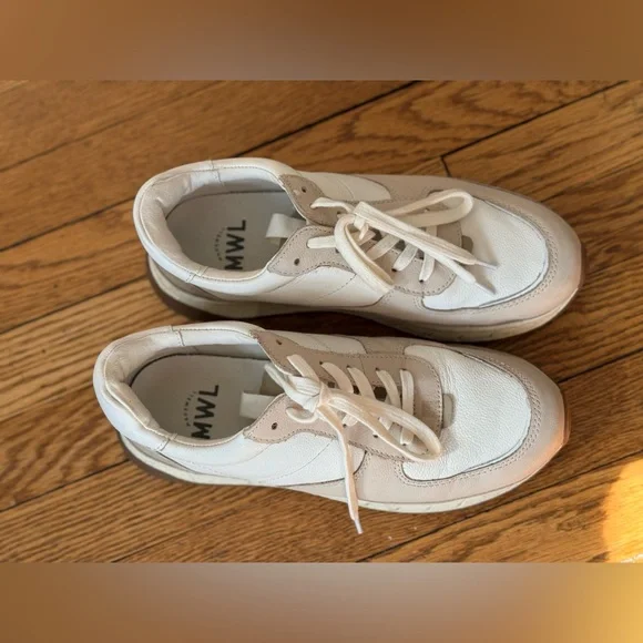 Madewell Kickoff Trainer Sneakers in Neutral Colorblock Leather - Size 9 - Picture 2 of 7